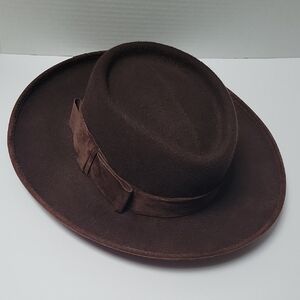 Chic Dark Brown Felt Hat